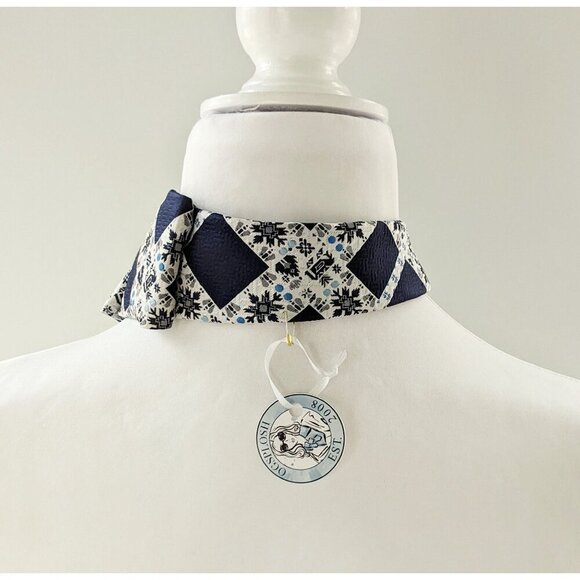 Ogsplosh - Winter Ascot Scarf Made From An Upcycled Vintage Necktie - NEW - Picture 6 of 8